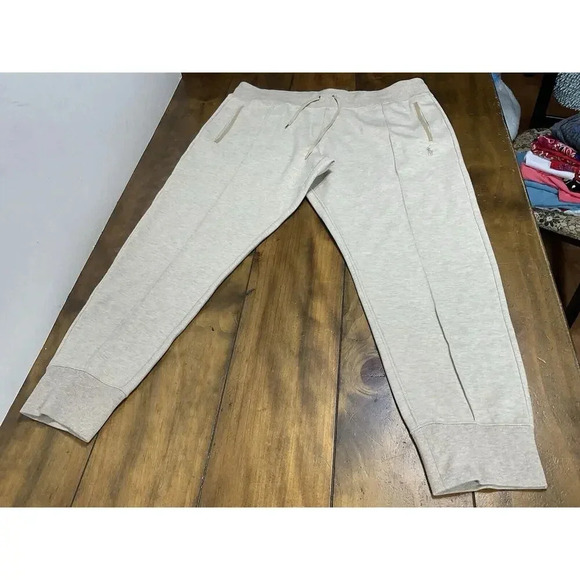 Polo Ralph Lauren Women Dune Tan Double-Knit Tech Jogger Pant Size XXL NWT 168$ - Picture 1 of 13